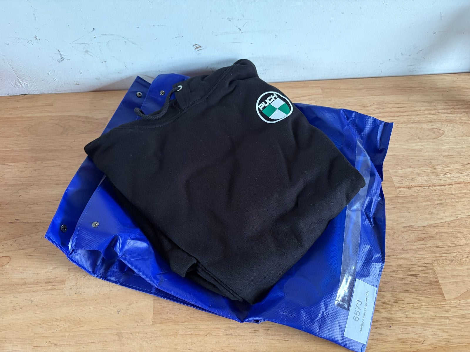 Puch Hoodie Zwart met Logo en Opdruk Maat M, Verzenden, Nieuw, Overige typen