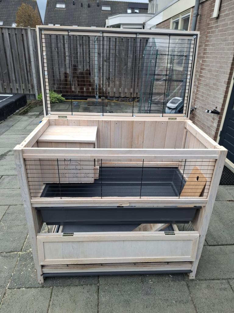 Knaagdier (cavia, konijnen, etc.) hok, Dieren en Toebehoren, Ophalen, Gebruikt, 90 cm of meer, Hok