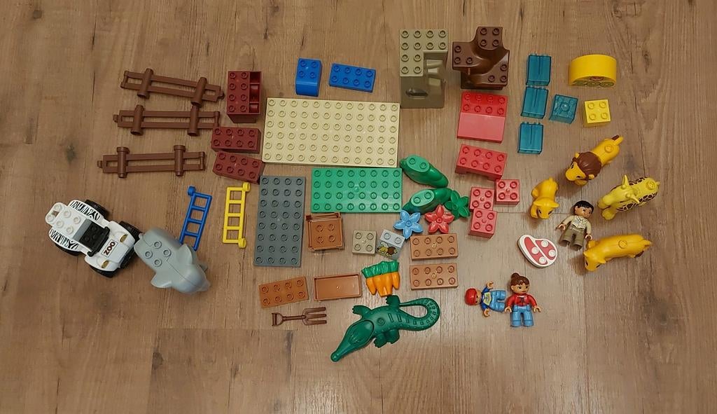 Duplo 5634 Dierentuin set met figuren en dieren, Ophalen of Verzenden, Zo goed als nieuw, Complete set, Duplo