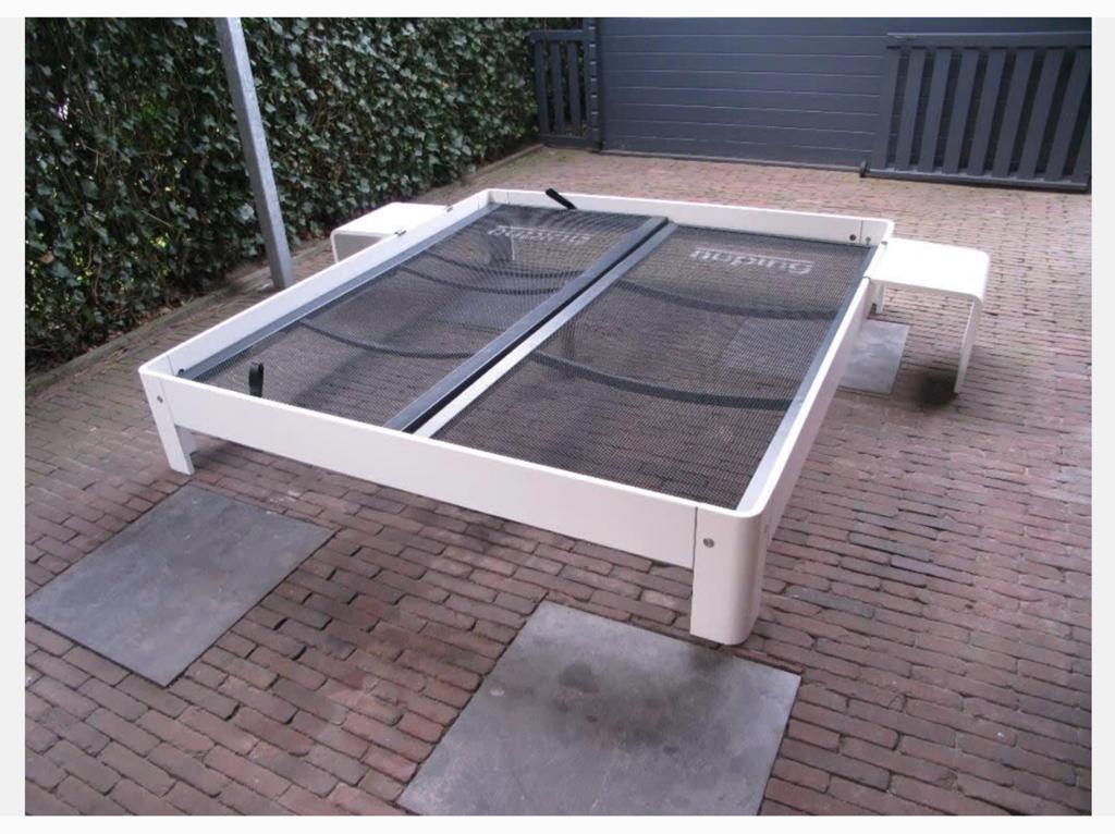 ✅ AUPING AURONDE, 180 X 200 CM., INCL. VERSTELB. SPIRALEN ✅, Huis en Inrichting, Slaapkamer | Bedden, Ophalen, Gebruikt, Wit, Tweepersoons
