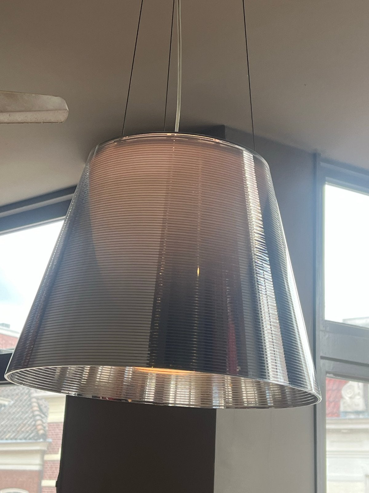 2x Originele Flos Ktribe S2 Zilver Hanglampen, Ophalen of Verzenden, Gebruikt, Metaal