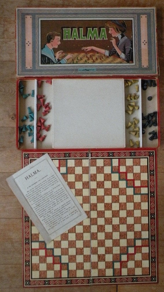 Halma. 1910. Antiek. Compleet., Ophalen of Verzenden, Zo goed als nieuw