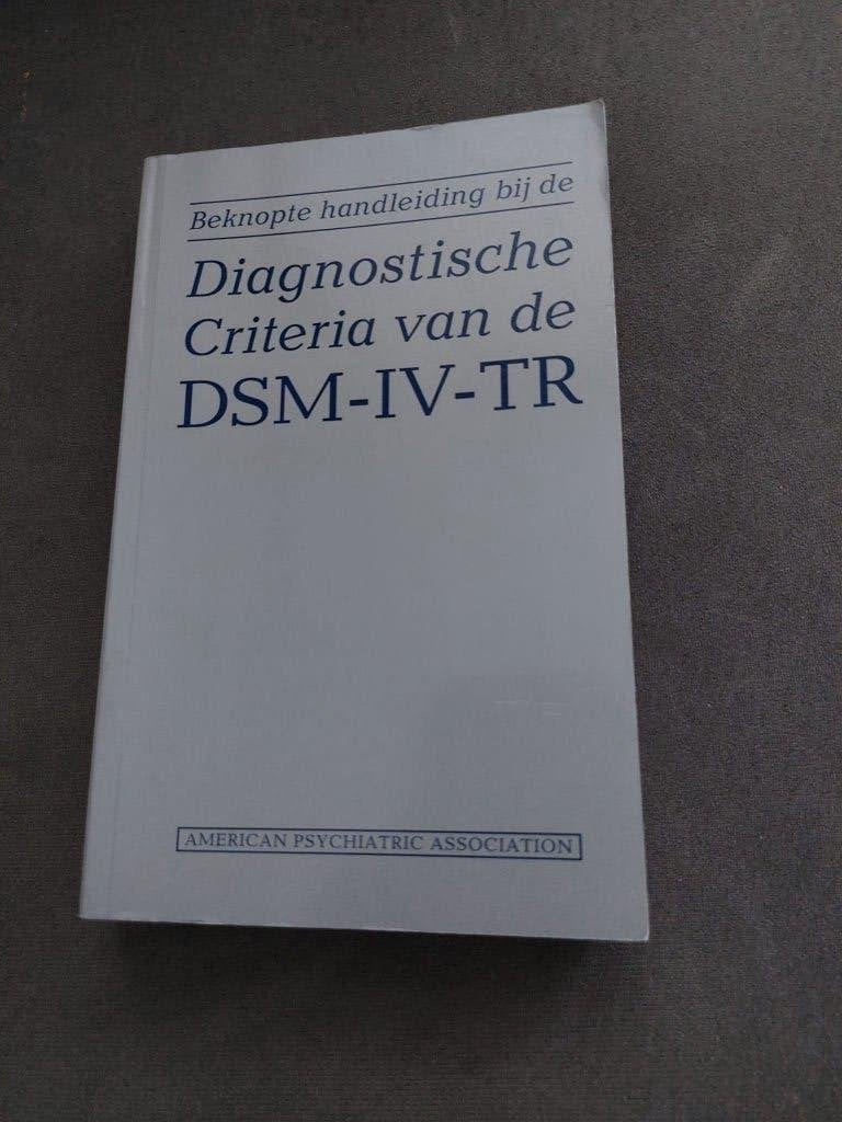 DSM-IV-TR Beknopte handleiding Diagnostische criteria, Ophalen of Verzenden, Zo goed als nieuw
