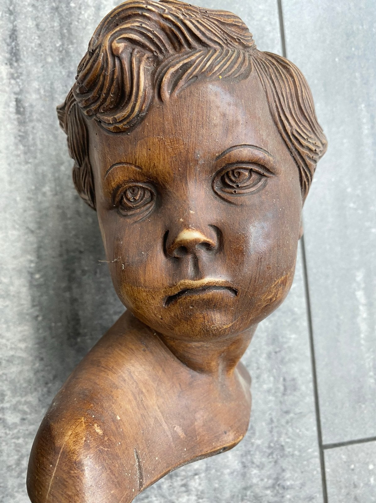 Houten kinderhoofd, Antiek en Kunst, Ophalen of Verzenden