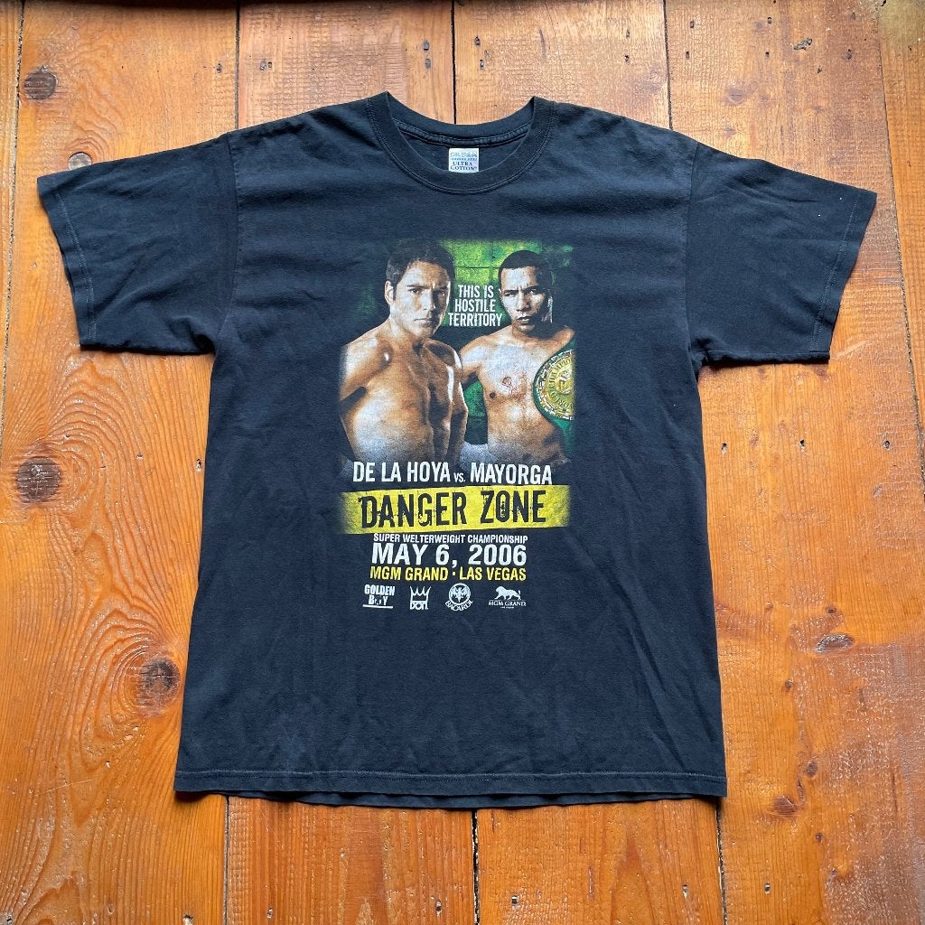 De La Hoya vs Mayorga 2006 Fight T-shirt –  Gildan L - A-261, Kleding | Heren, T-shirts, Maat 52/54 (L), Verzenden, Zwart, 600 de Maisonneuve Blvd W, Montreal, QC H3A 3J2, Canada