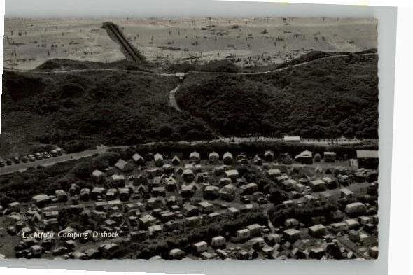 Luchtfoto Camping Dishoek en strand st 1964, Verzenden, 1960 tot 1980, Gelopen, Zeeland