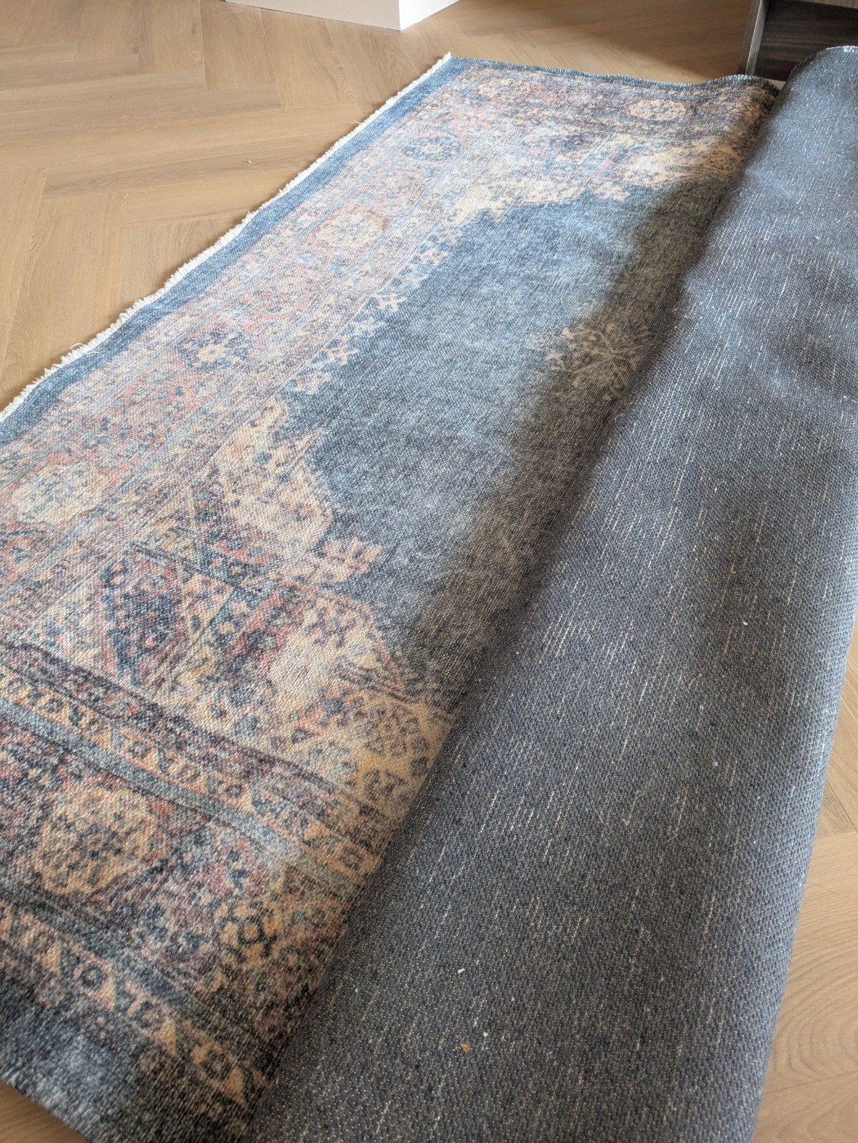 Oriental/oosterse look vloerkleed blauw, Ophalen, Gebruikt, Blauw, 200 cm of meer