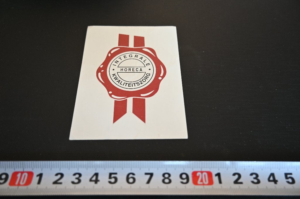 sticker horeca integrale kwaliteitszorg, Ophalen, Zo goed als nieuw