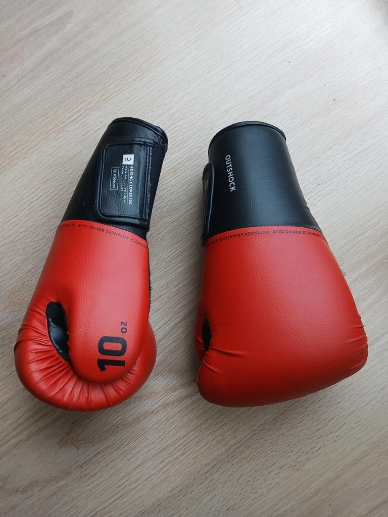 Outshock bokshandschoenen 10 oz - rood, Ophalen