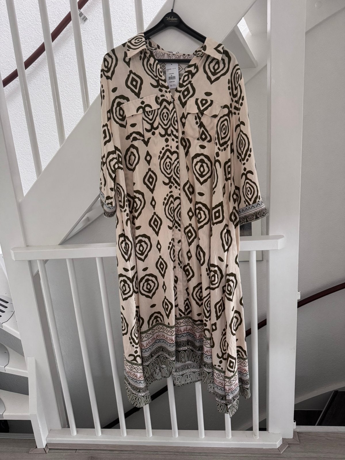 Lange jurk paprika maat 50, Kleding | Dames, Ophalen of Verzenden, Nieuw, Beige, Jurk