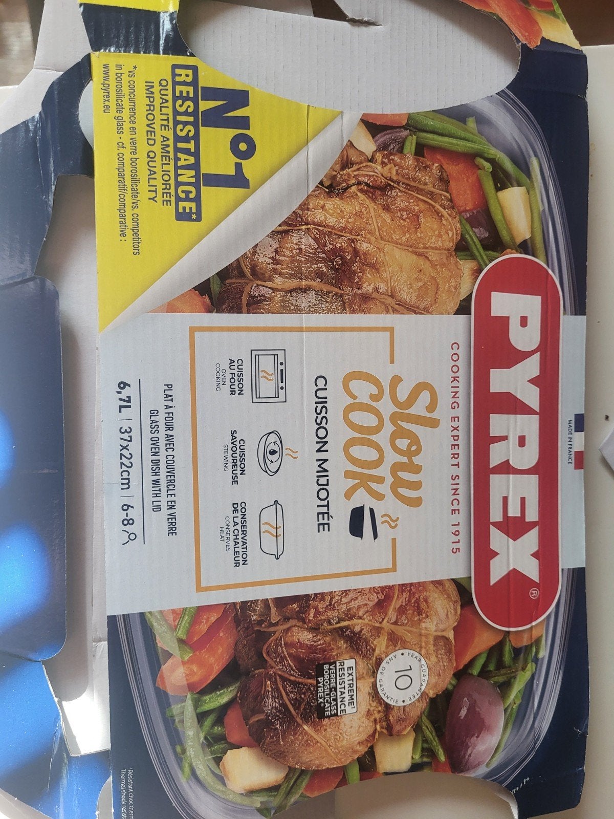 Pyrex Slow Cook Ovenschaal met Deksel - 6.7L, Huis en Inrichting, Keuken | Keukenbenodigdheden, Ophalen of Verzenden, Zo goed als nieuw