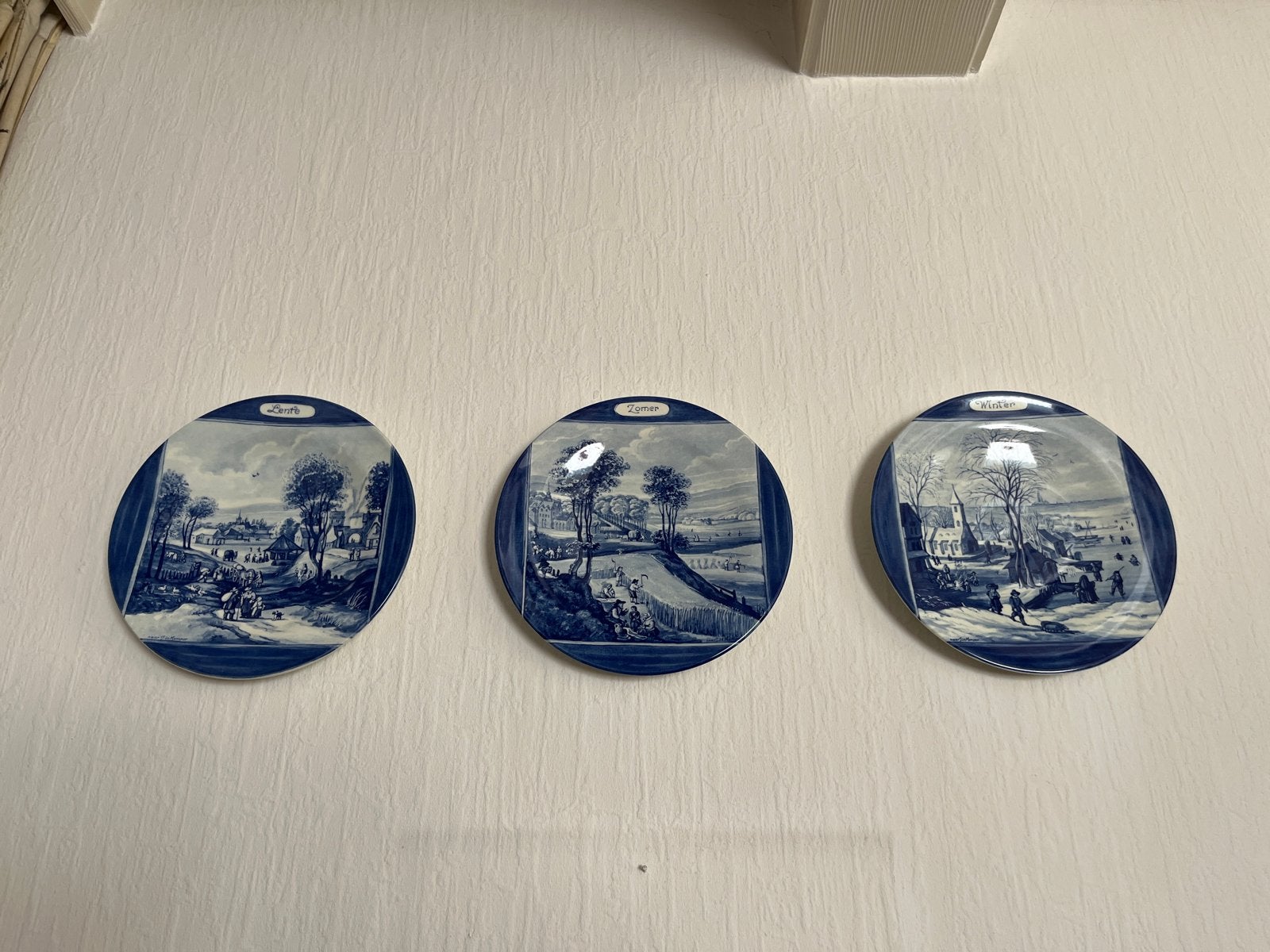 Delfts Blauwe Wandborden - De Vier Jaargetijden, Ophalen