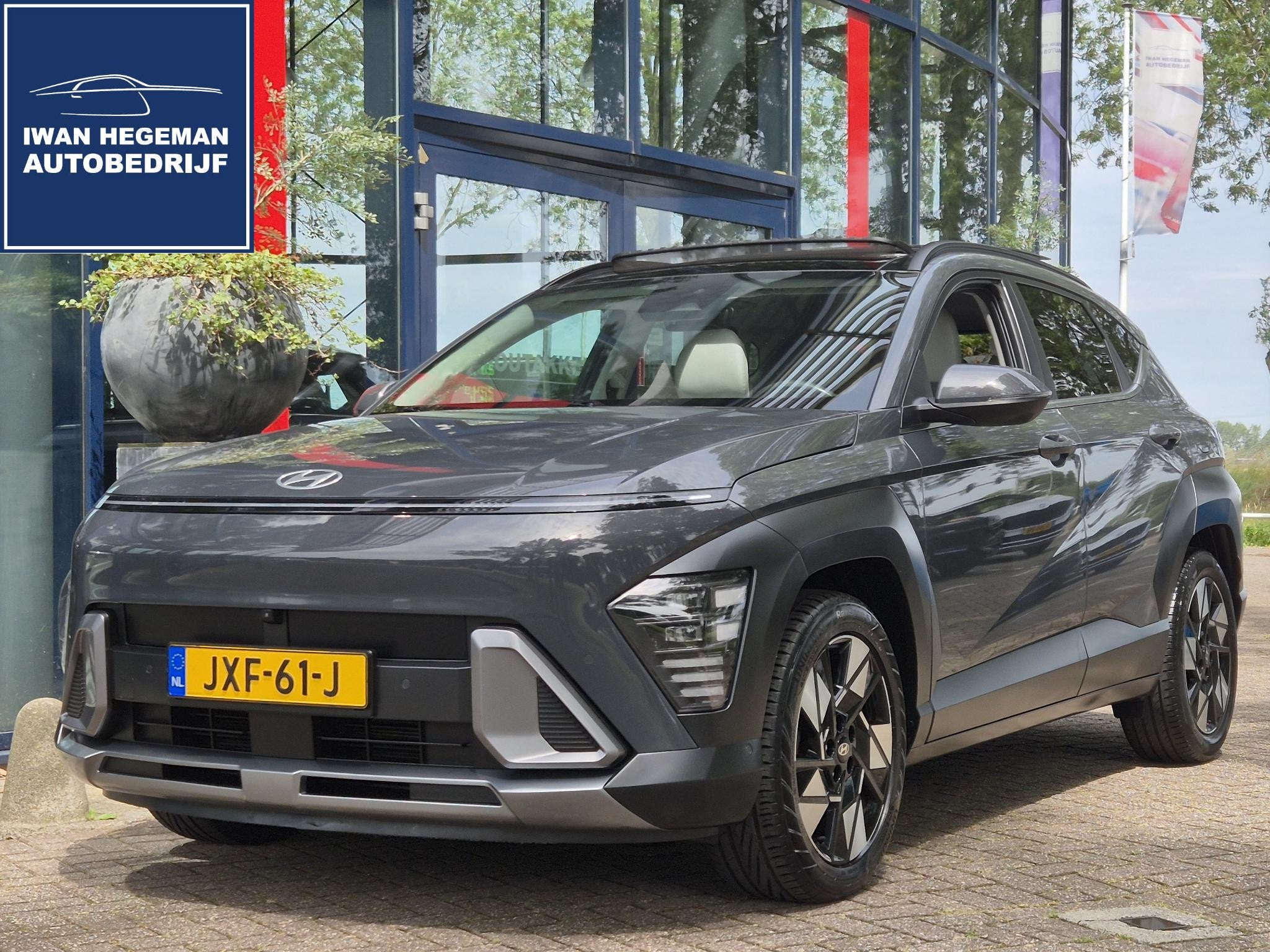 Hyundai Kona 1.6 GDI HEV Premium Sky | Panoramadak | Navigat, Auto's, 12 maanden, Gebruikt, Euro 6, Te koop