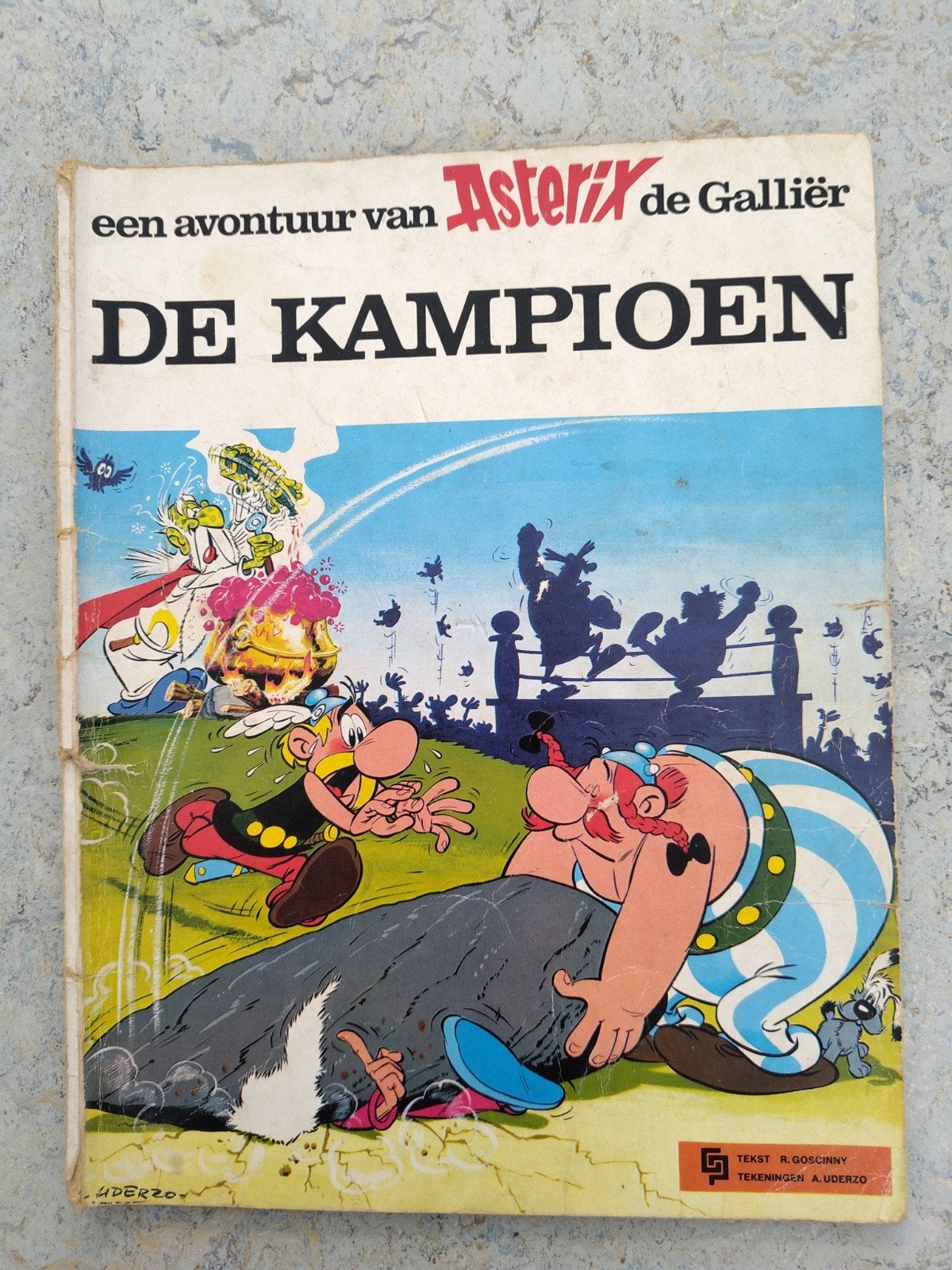 Asterix de Galliër: De Kampioenen (1966), Eén stripboek, Ophalen of Verzenden, Gelezen, René Goscinny, Albert Uderzo