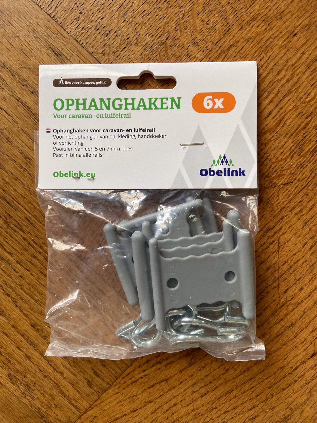 Obelink ophanghaken voor caravan- en luifelrail, nieuw, Caravans en Kamperen, Ophalen of Verzenden, Nieuw