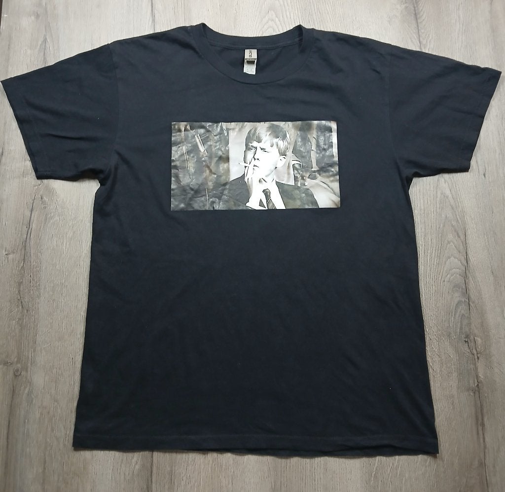 Zwart T-Shirt met Grafische Print, Kleding | Heren, T-shirts, Maat 52/54 (L), Zwart, Ophalen of Verzenden, Zo goed als nieuw