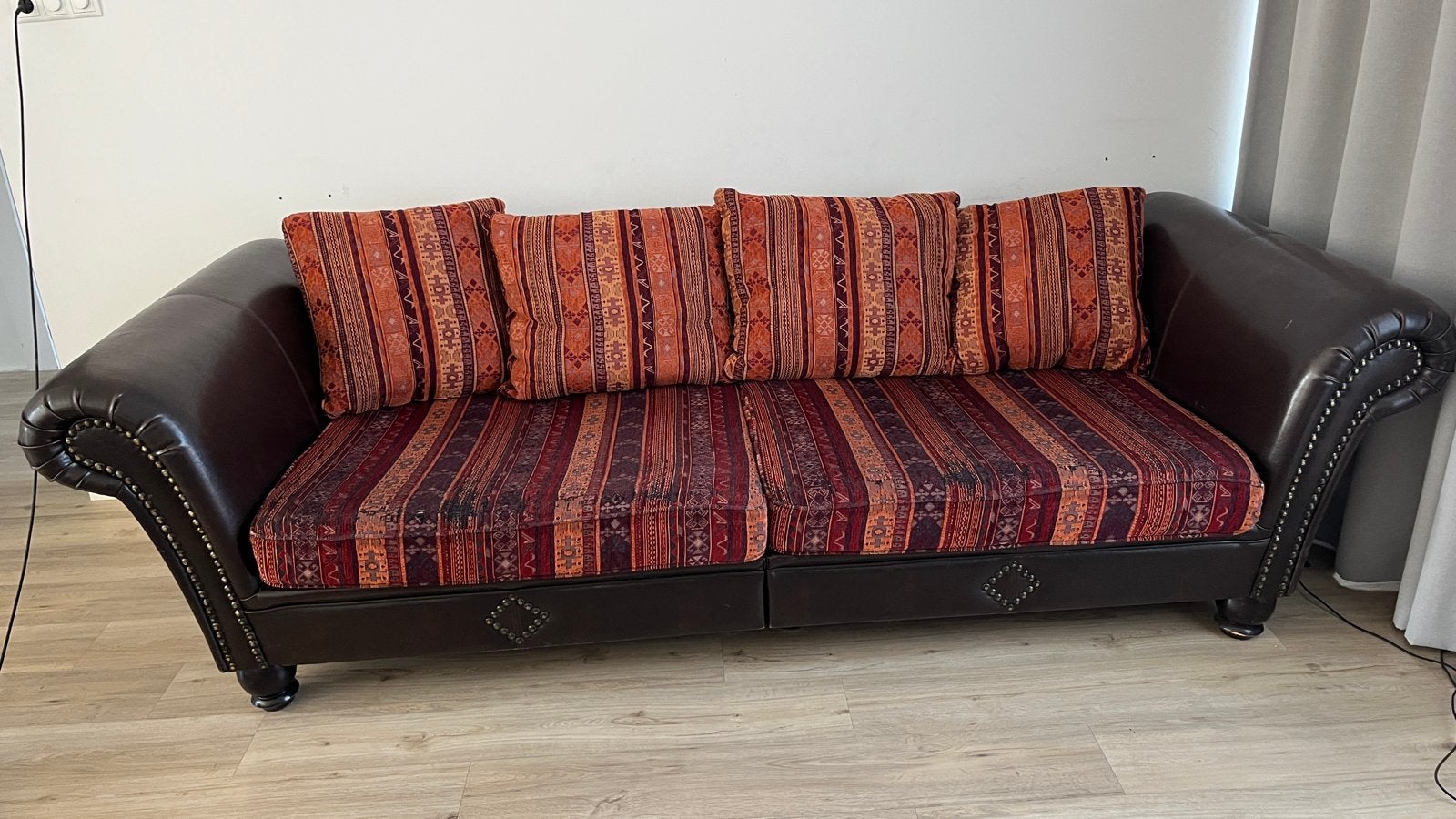 Koloniale lounge bank / slaapbank 270x100x80, Ophalen, 250 tot 300 cm, Gebruikt, 75 tot 100 cm