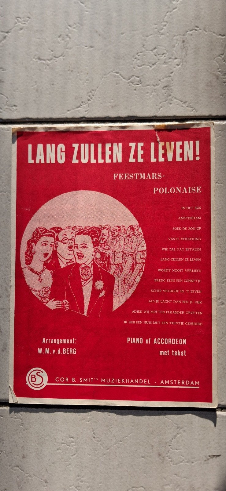 Lang Zullen Ze Leven! - Feestmars-Polonaise bladmuziek, Gebruikt, Ophalen of Verzenden, Thema, Piano