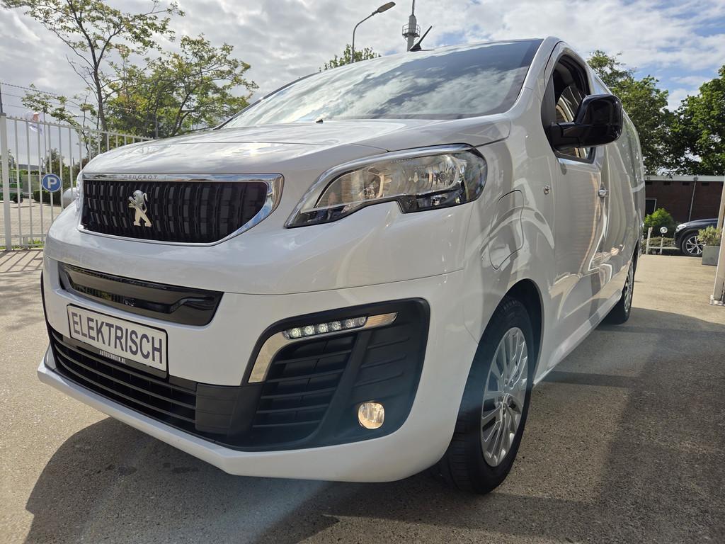 Opel e-Vivaro /Peugeot e-Expert Long L3 75 kWh PDC Stoelverw, Auto's, Bestelauto's, Gebruikt, Zwart, Parkeersensor, Wit