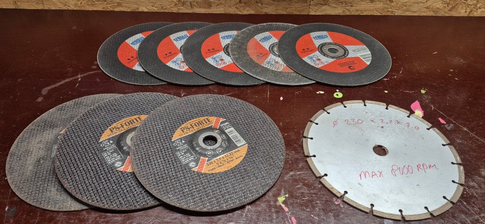 slijpschijven oa staal RVS en diamantschijf voor maar 15 eur, Ophalen of Verzenden, Nieuw, 1000 watt of meer, Haakse handslijpmachine