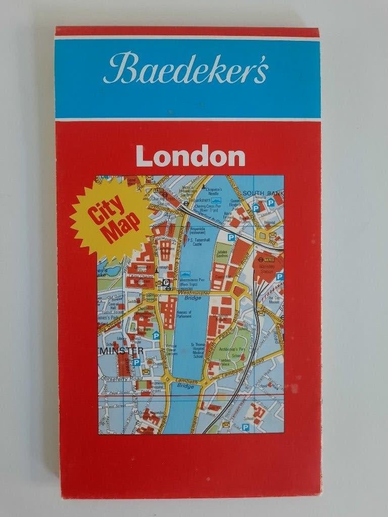 BAEDEKER'S LONDON City Map nooit gebruikt, Verenigd Koninkrijk, Ophalen of Verzenden, 1800 tot 2000, Landkaart