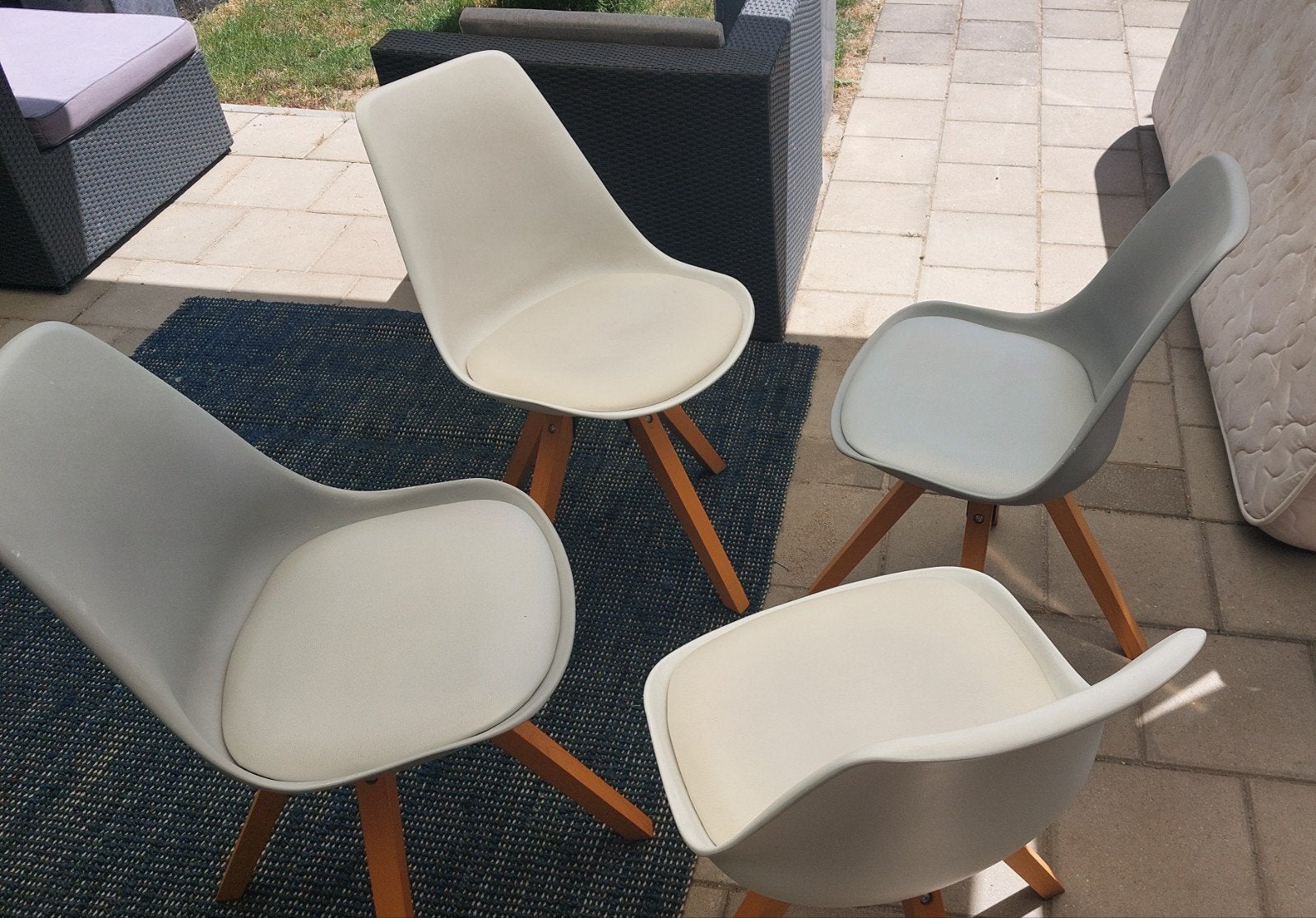 Stoelen, Huis en Inrichting, Stoelen, Kunststof, Gebruikt, Wit, Ophalen of Verzenden