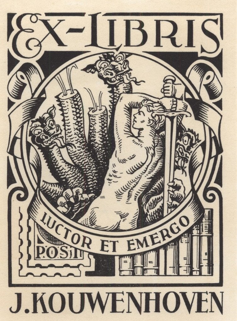 0206 Ex Libris België : Lode Sebregts, 1947, Verzenden, Ex libris