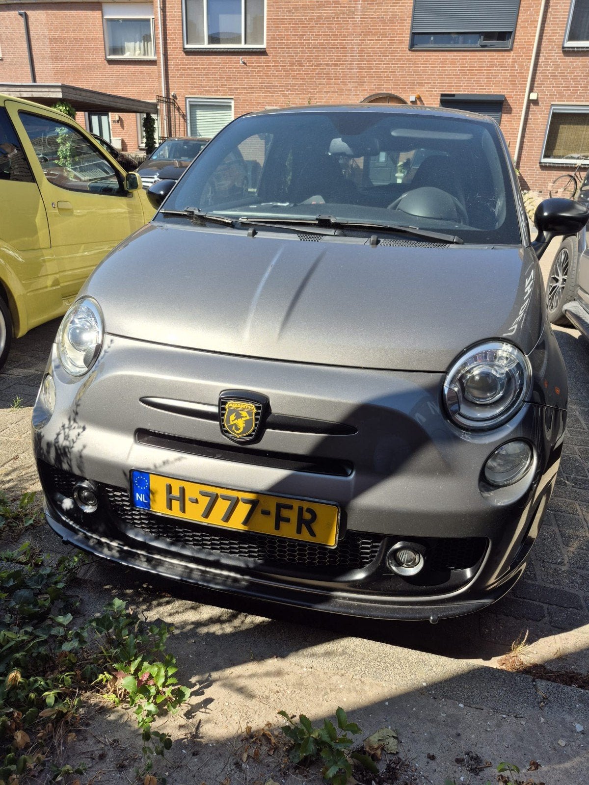 Fiat 500 1.4 T-jet Abarth 2014 Grijs, Auto's, Voorwielaandrijving, 15 km/l, Zwart, 4 cilinders