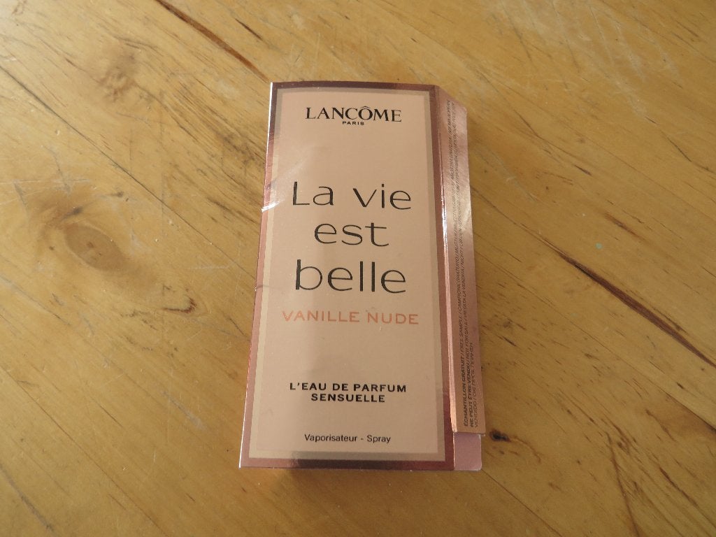 lancome la vie est belle vanille nude sample 1.2 ml, Ophalen of Verzenden, Zo goed als nieuw