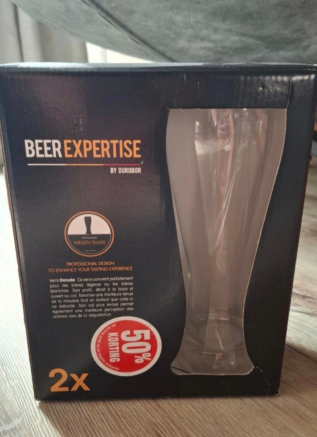 Durobor Beer Expertise Weizenglas - 2 stuks Nieuw!, Nieuw, Ophalen of Verzenden, Overige merken, Glas