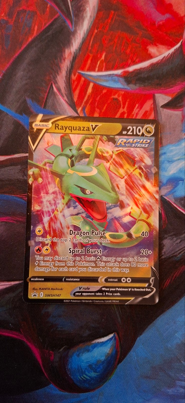 Pokémon TCG: Rayquaza V (SWSH147) - Zo goed als nieuw, Ophalen of Verzenden, Zo goed als nieuw, Losse kaart