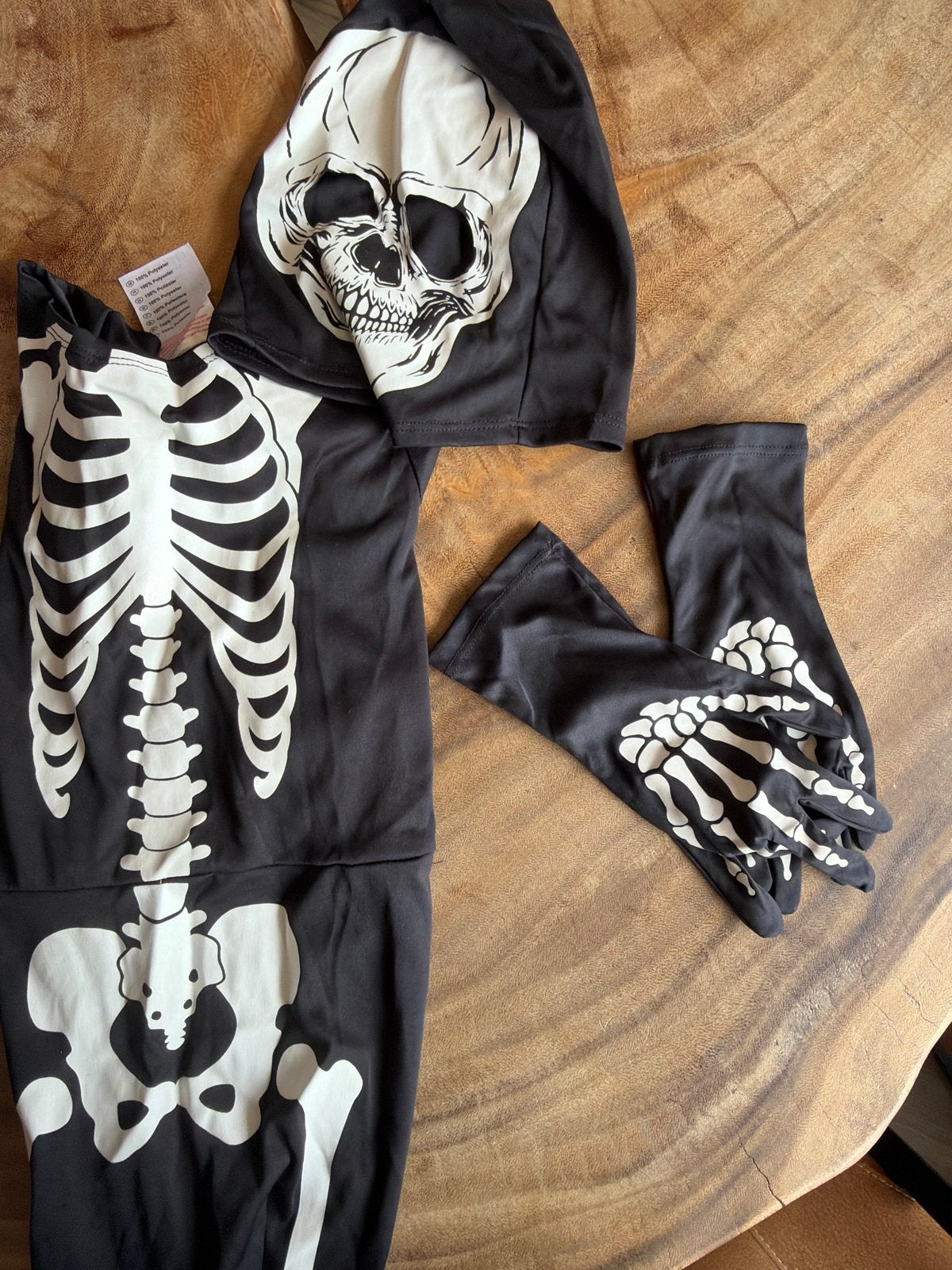 Skelettenpak Halloween Carnaval Kostuum Maat 110-116, Ophalen of Verzenden, Zo goed als nieuw, 110 t/m 116, Jongen of Meisje