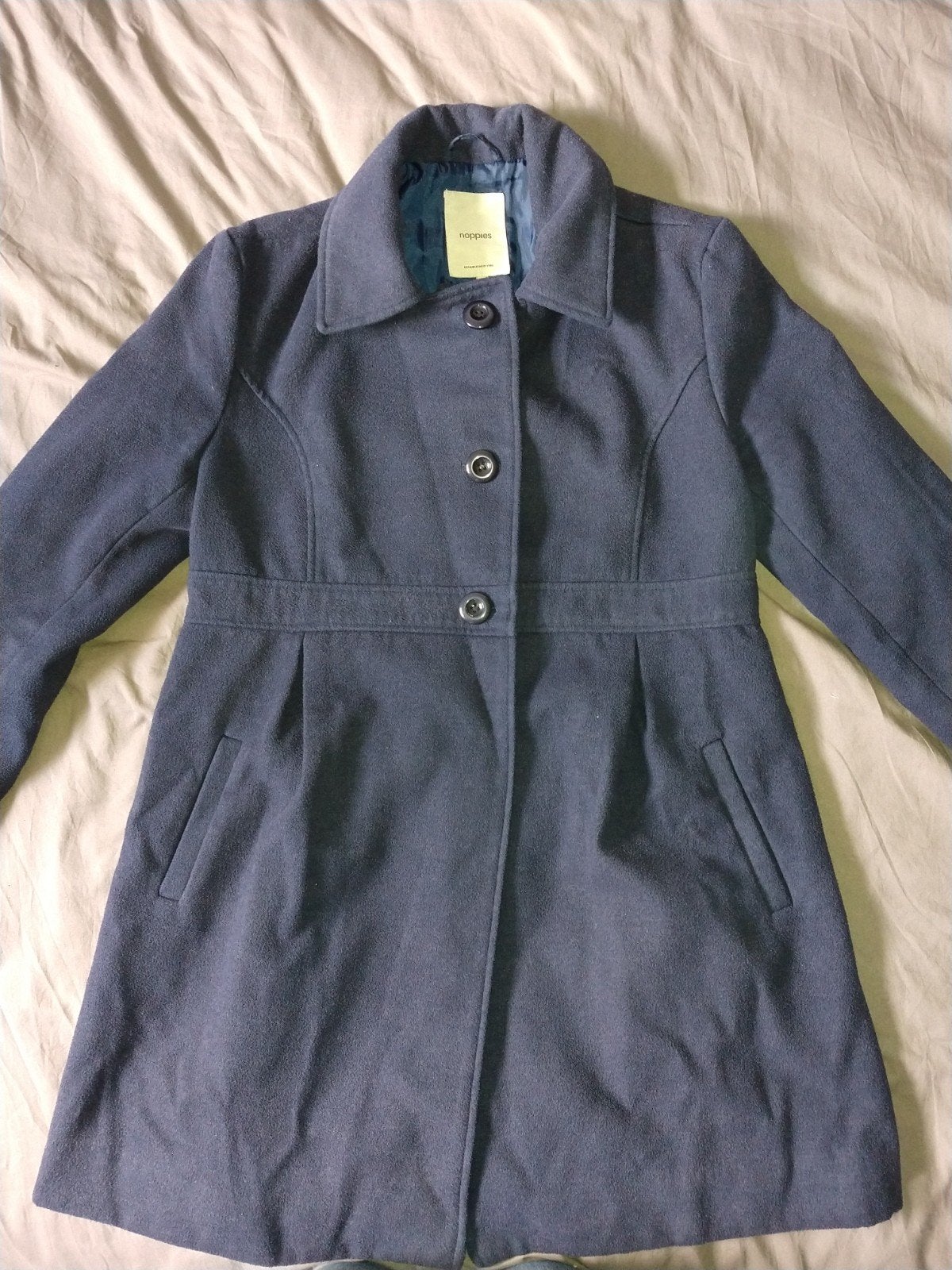 Donkerblauwe zwangerschapsjas maat XS van Noppies, Kleding | Dames, Blauw, Ophalen of Verzenden, Noppies, Gedragen