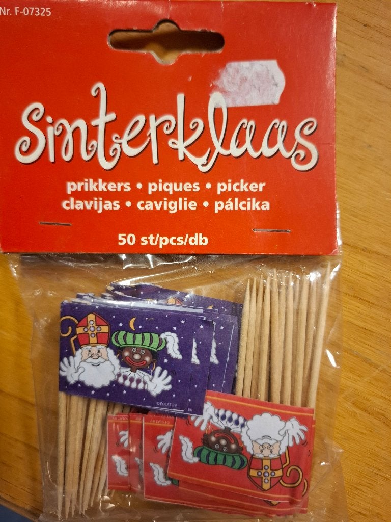 7 setjes Kaasprikkertjes Sint en Piet Vintage, Diversen, Ophalen of Verzenden, Nieuw