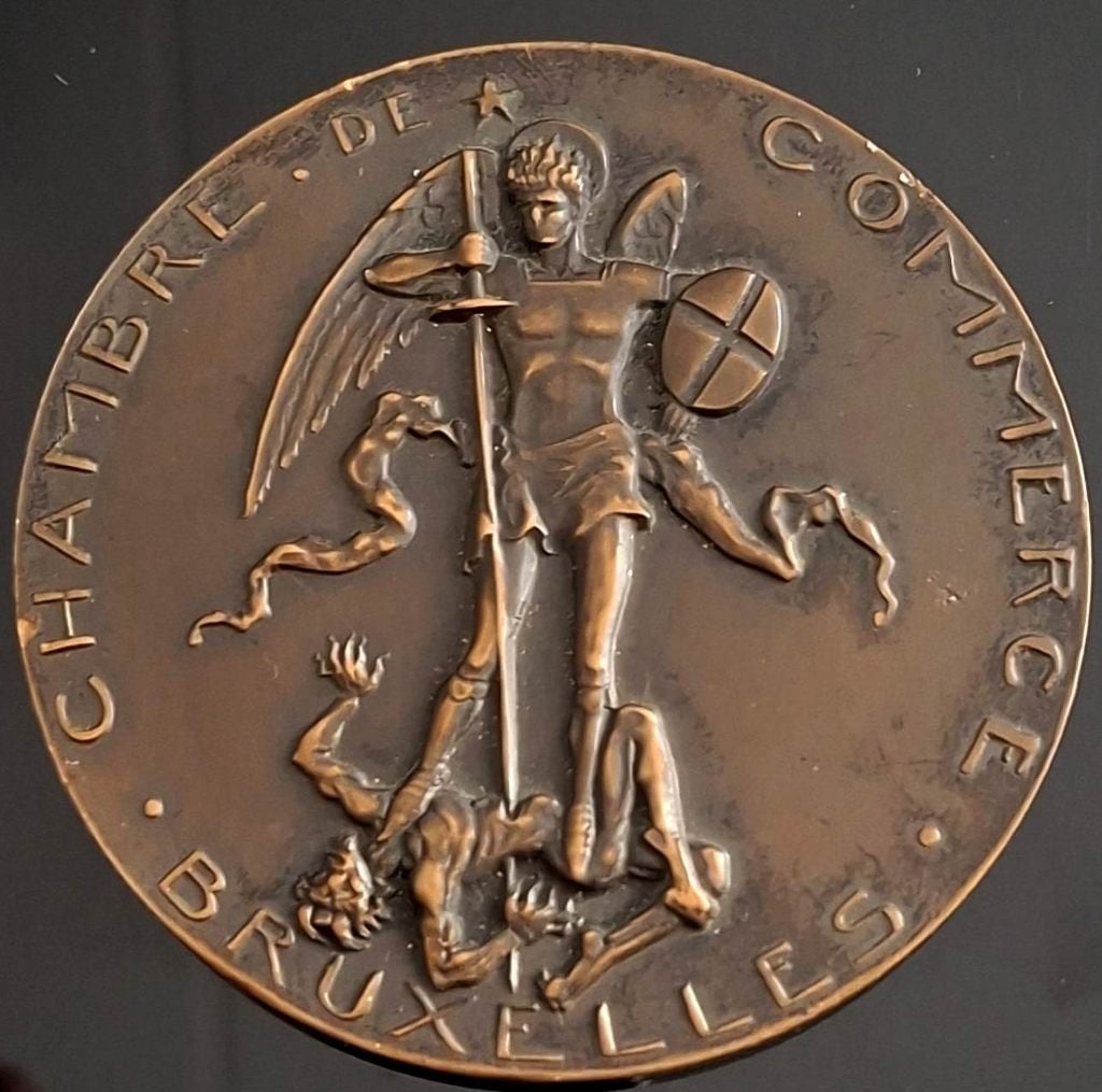 Penning Brons Chambre De Commerce Bruxelles 1964, Postzegels en Munten, Penningen en Medailles, Ophalen of Verzenden, Brons, Buitenland