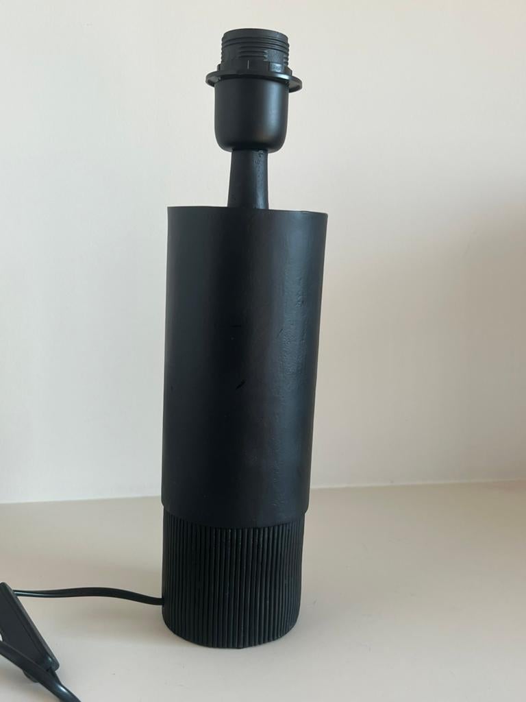 Zwarte lampenvoet tafellamp - aardewerk, Ophalen of Verzenden, Minder dan 50 cm