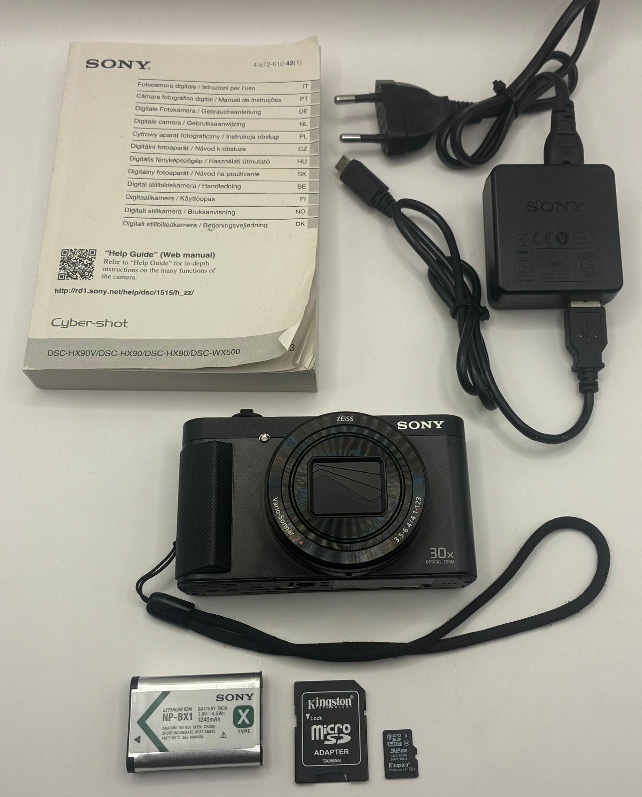 Sony Cyber-shot DSC-HX90V - compact camera, Ophalen of Verzenden, Zo goed als nieuw, Sony, 8 keer of meer
