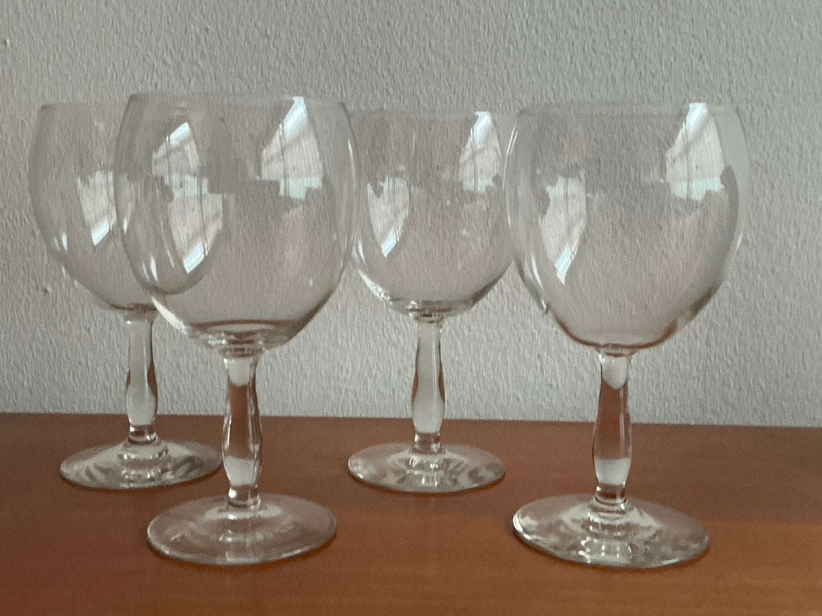 K.P.C. de Bazel: 4 wijnglazen model F, 13 cm Leerdam 1921-23, Antiek en Kunst, Ophalen of Verzenden