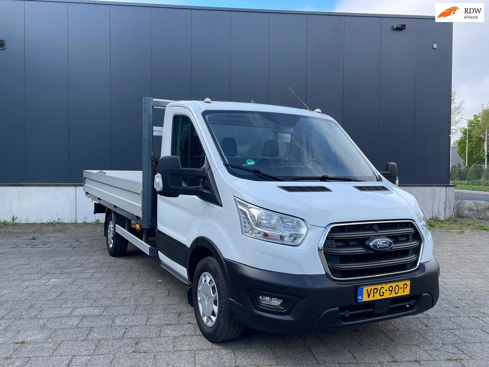 Ford Transit 350 2.0 TDCI L5H1 Trend open bak lang, Auto's, Bestelauto's, Voorwielaandrijving, Stof, Euro 6, 4 cilinders