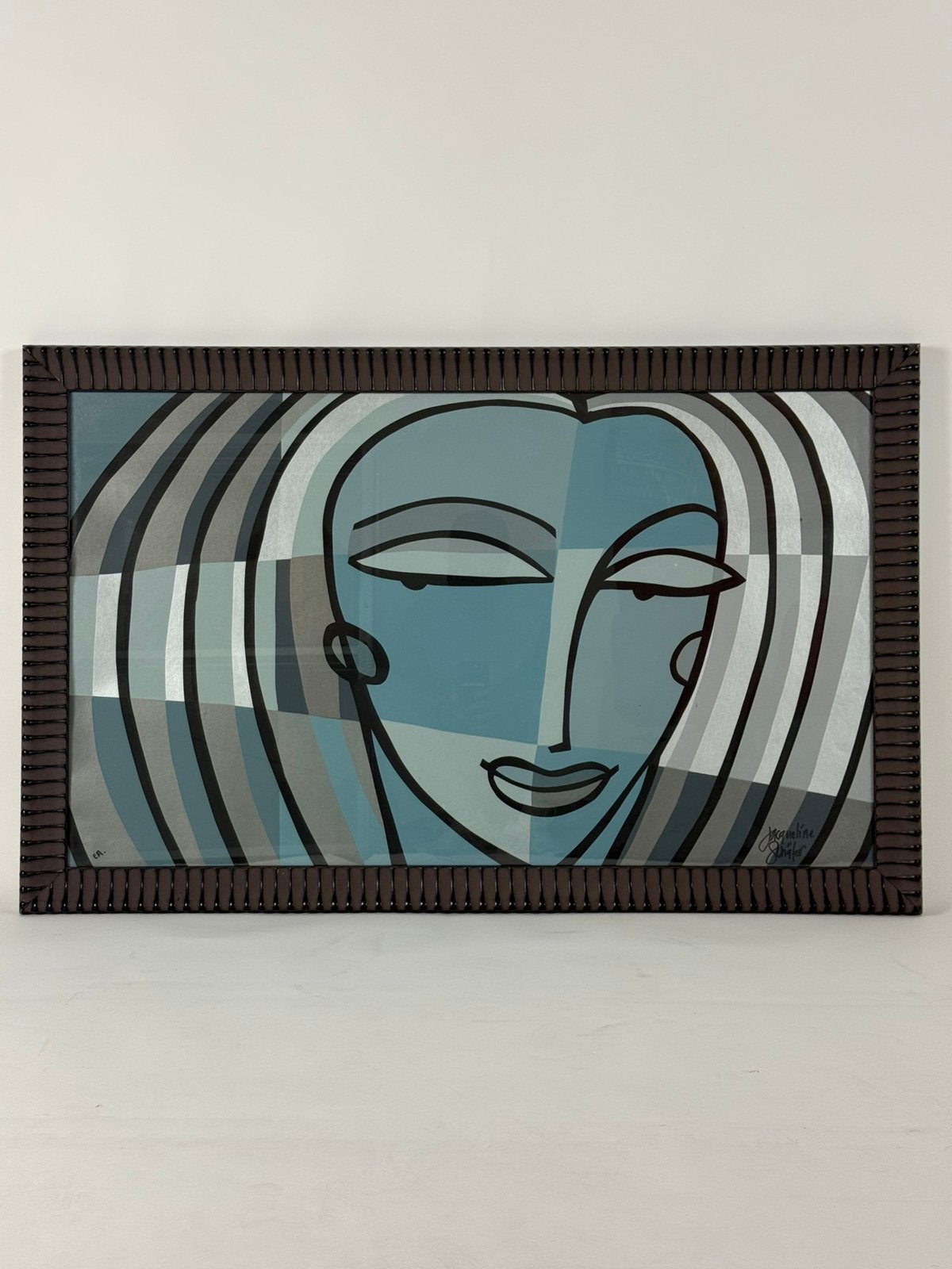 Jacqueline Schäfer – Het geluk in zilver – E.A. zeefdruk, Antiek en Kunst, Met glas, Ophalen, Personages en Fantasiefiguren, Giclee
