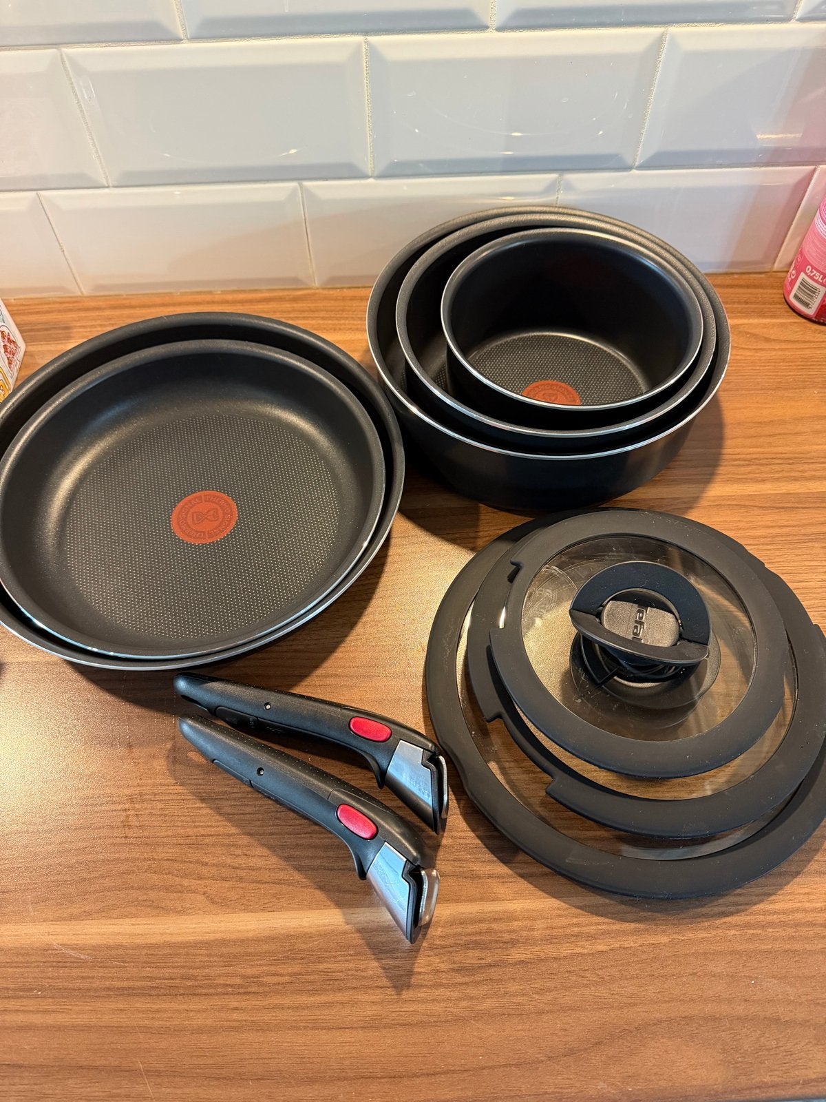 Tefal Ingenio Pannenset met afneembare handvatten, Aluminium, Pannenset, Ophalen of Verzenden, Afneembaar handvat