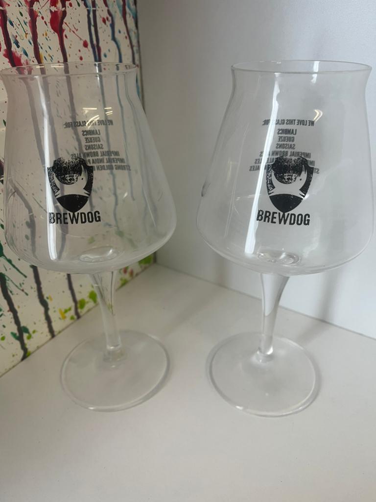 Brewdog bierglazen set van 2 glazen, Ophalen of Verzenden, Nieuw, Glas of Glazen, Overige merken