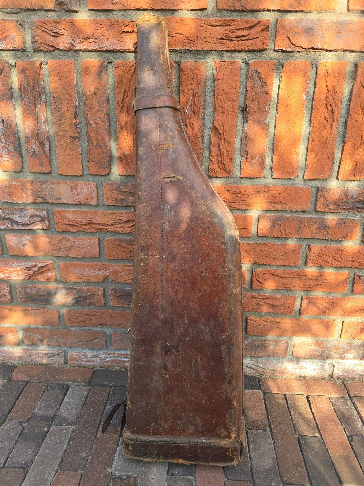 antieke franse lederen geweerhoes nu €15 !!!, Ophalen of Verzenden