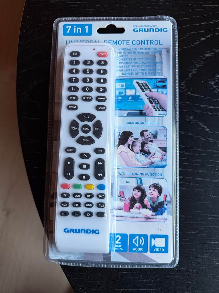 Grundig 7-in-1 Universele Afstandsbediening - Nieuw, Ophalen of Verzenden, Nieuw, Universeel, Dvd