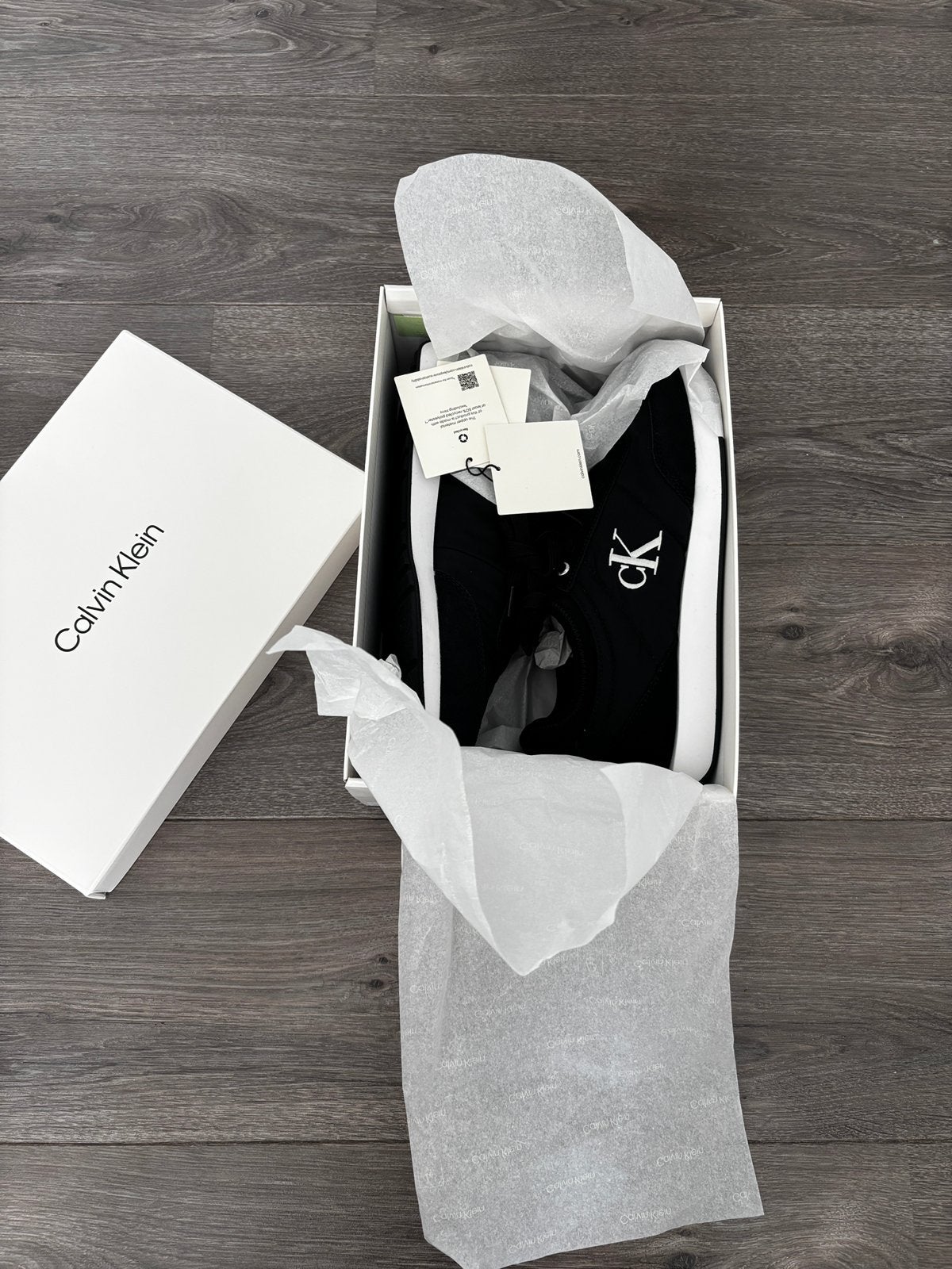 Calvin Klein Jeans Retro Runner Laceup Sneakers – Nieuwstaat, Ophalen, Zwart, Nieuw, Veterschoenen