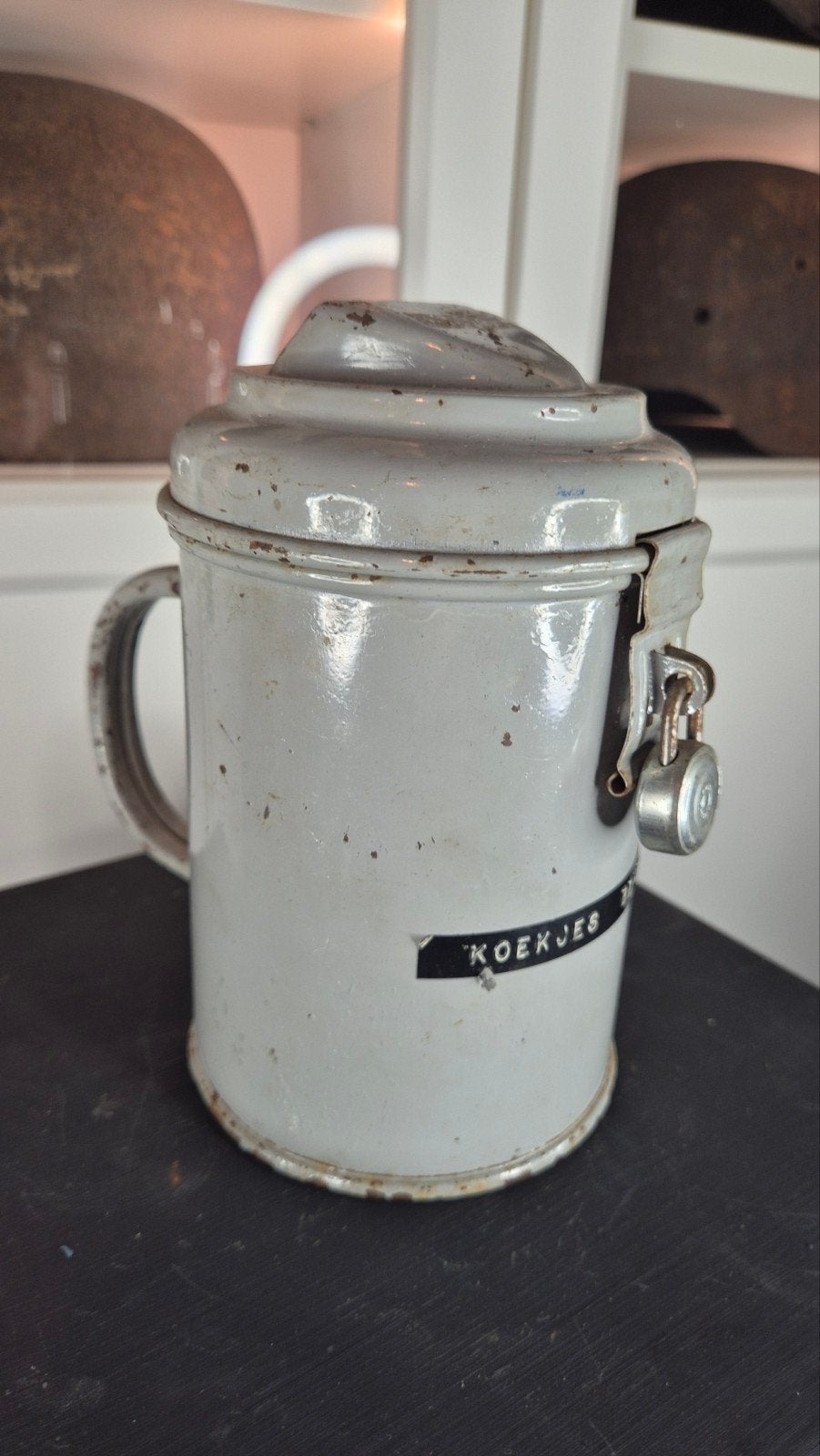 Oude Collectebus / met slot, Ophalen of Verzenden