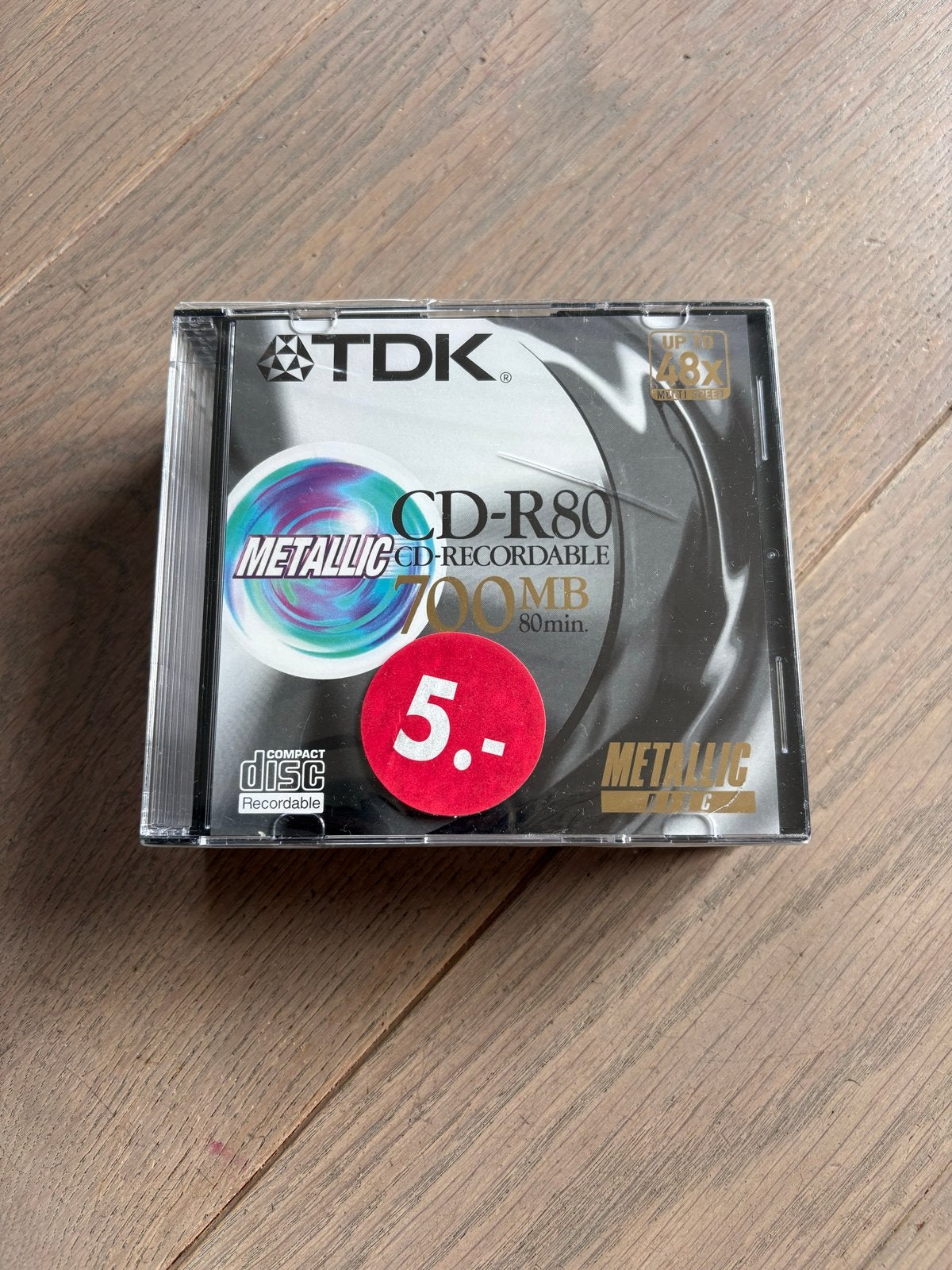 TDK CD-R80 Metallic CD-Recordable 700MB (10 stuks), Ophalen of Verzenden, Nieuw, Cd, Op spindel
