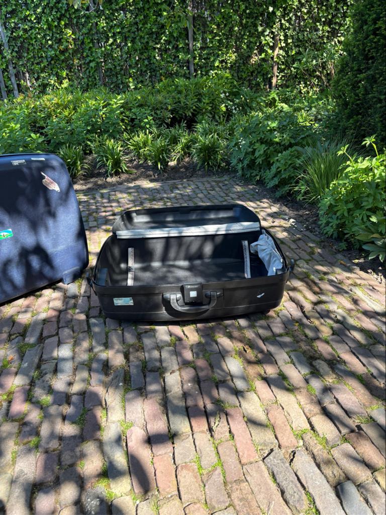 2 Delsey Koffer Zwart en blauw met wieltjes, Sieraden, Tassen en Uiterlijk, Koffers, Gebruikt, Hard kunststof, 70 cm of meer, 55 cm of meer