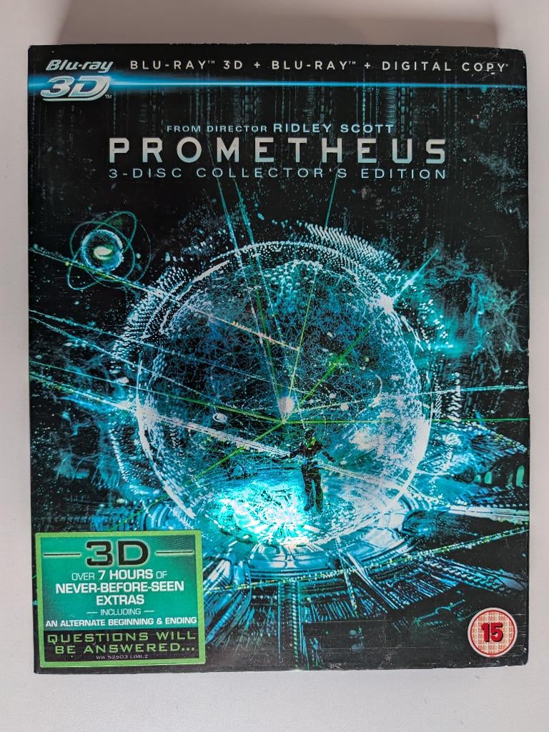 Prometheus 3D 3-Disc Collector`s Edition UK BR40261, Cd's en Dvd's, Blu-ray, Ophalen of Verzenden, Zo goed als nieuw, Science Fiction en Fantasy