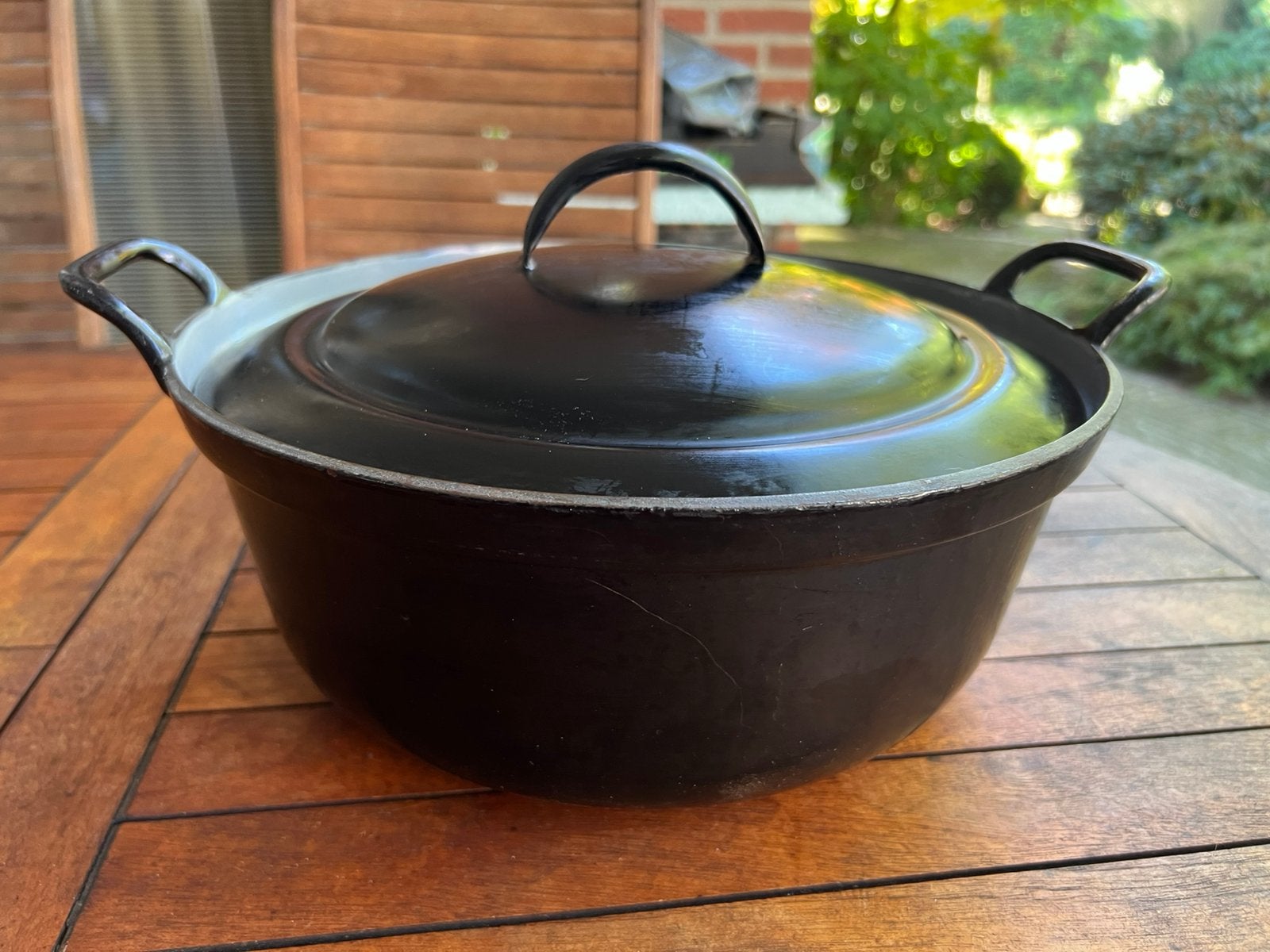 t.k.Dru Holland braadpan faitout gietijzer 30cm INDUCTIE, Ophalen of Verzenden, Gebruikt, Gietijzer